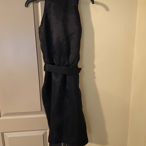 Miguelina Black Silk Ruffle Sleeveless Dress Size S - Picture 4 of 6